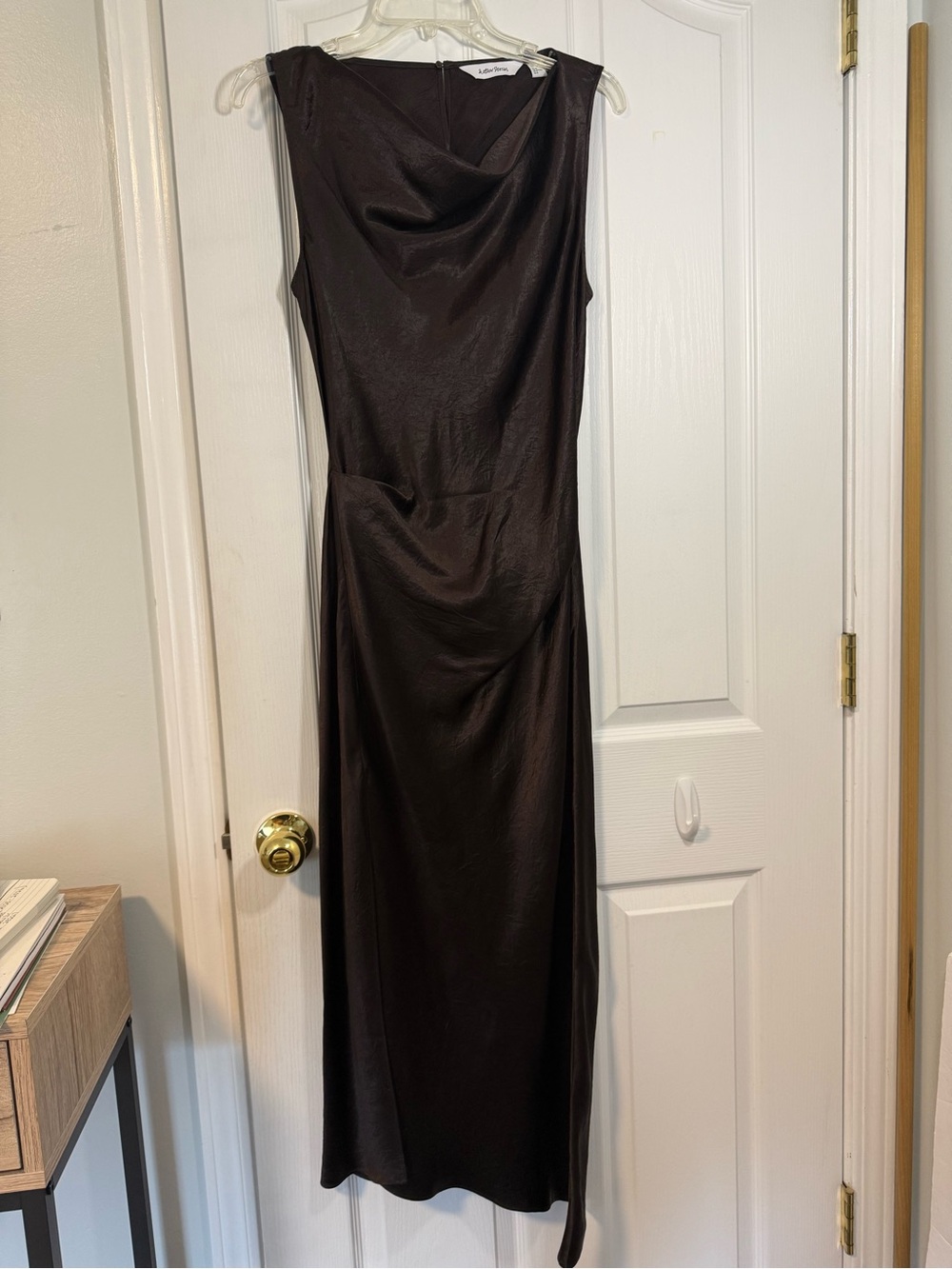 & Other Stories Brown Cowl Neck Maxi Dress